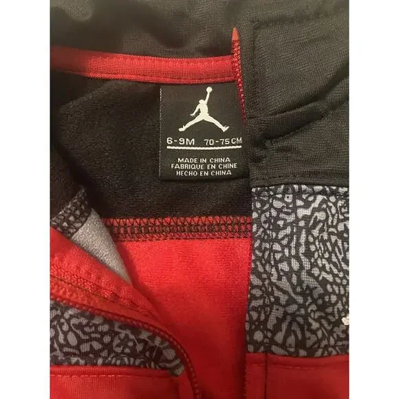 Air Jordan Elephant Print Zip Up Jacket 6-9 Months - Picture 4 of 6
